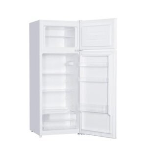 Réfrigérateur 2 portes 206 L — congélateur en haut, format compact