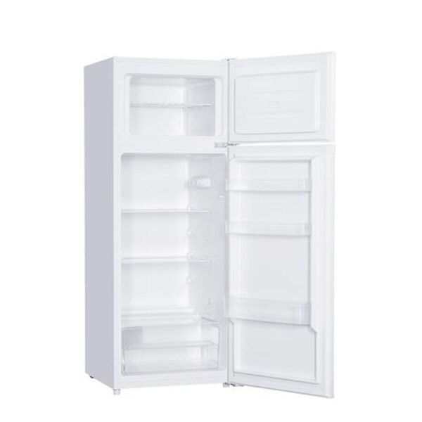 Réfrigérateur 2 portes 206 L — congélateur en haut, format compact