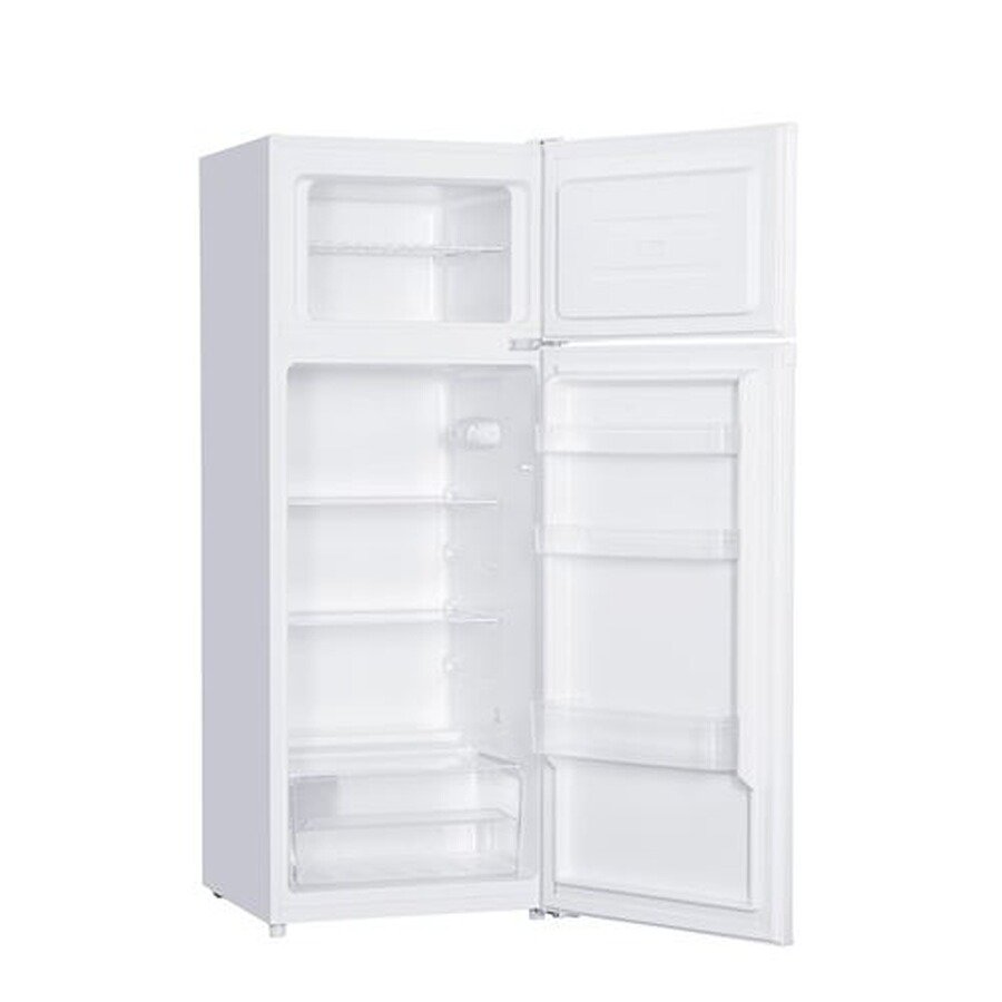 Réfrigérateur 2 portes 206 L — congélateur en haut, format compact